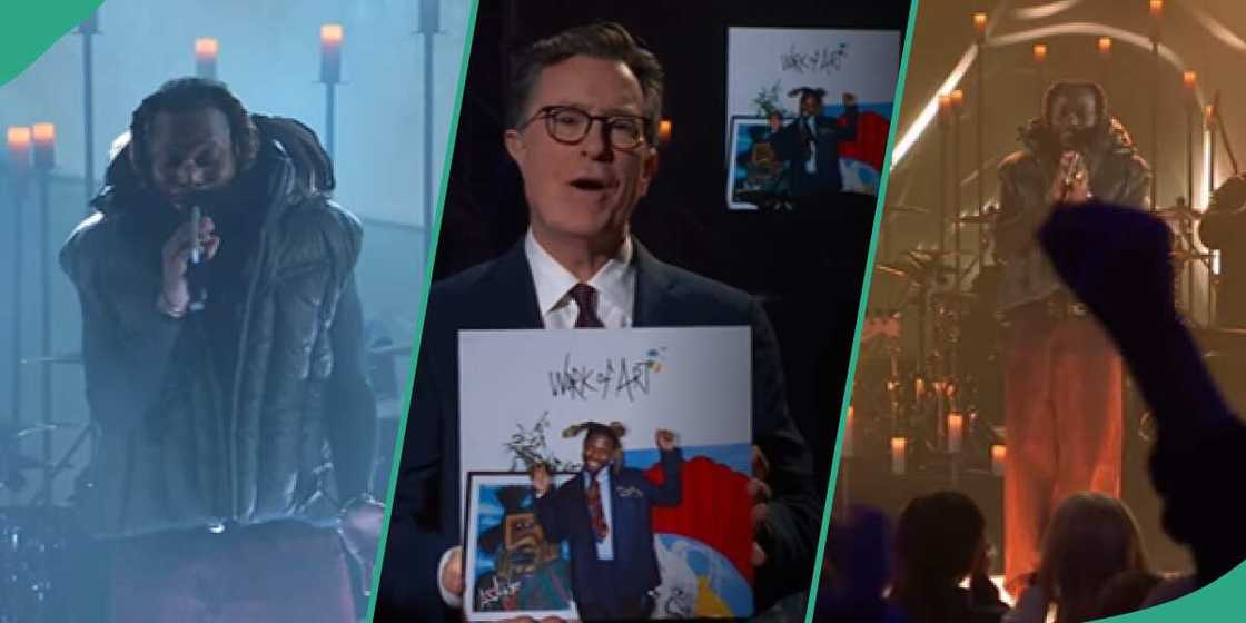 Asake on Colbert's Late Night Show Asake on Colbert's Late Night Show