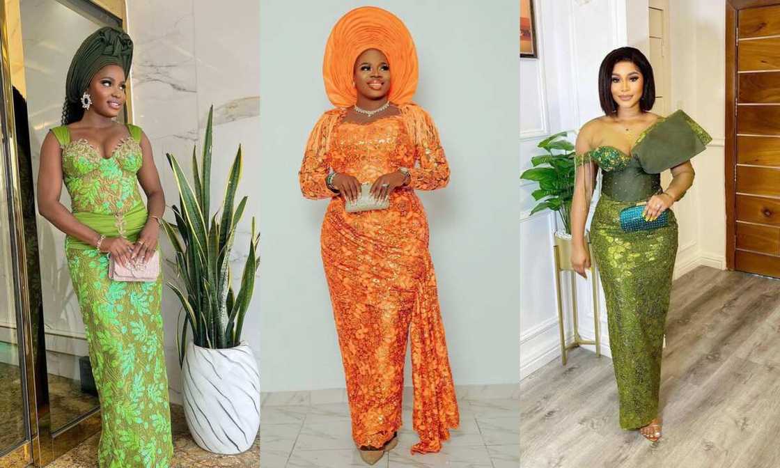 aso ebi bella cord lace styles