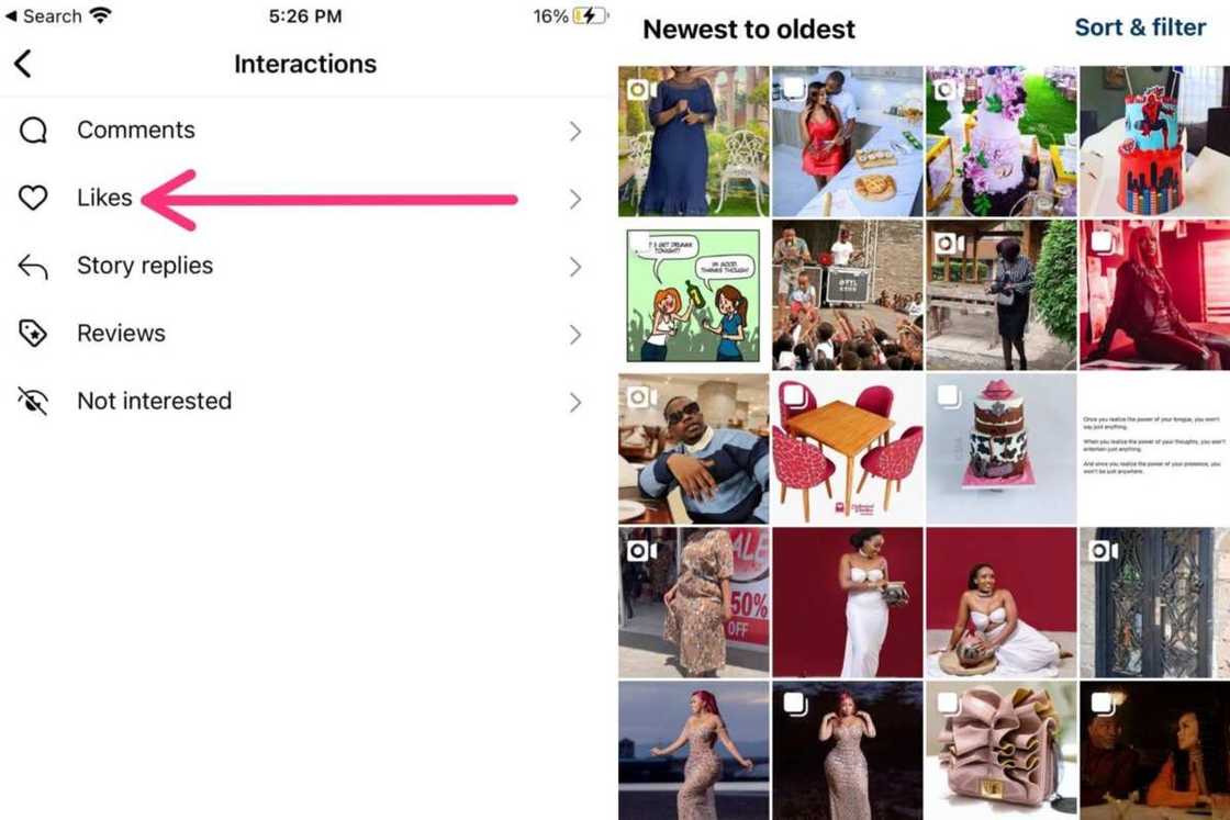 Instagram liked posts Instagram liked posts