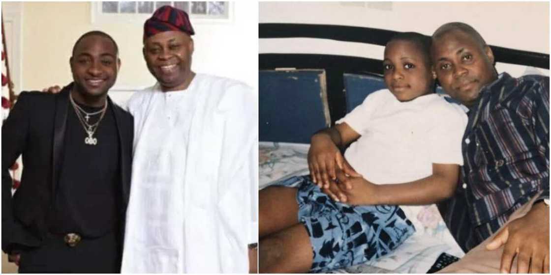 Davido and father Adedeji Adeleke Davido and father Adedeji Adeleke