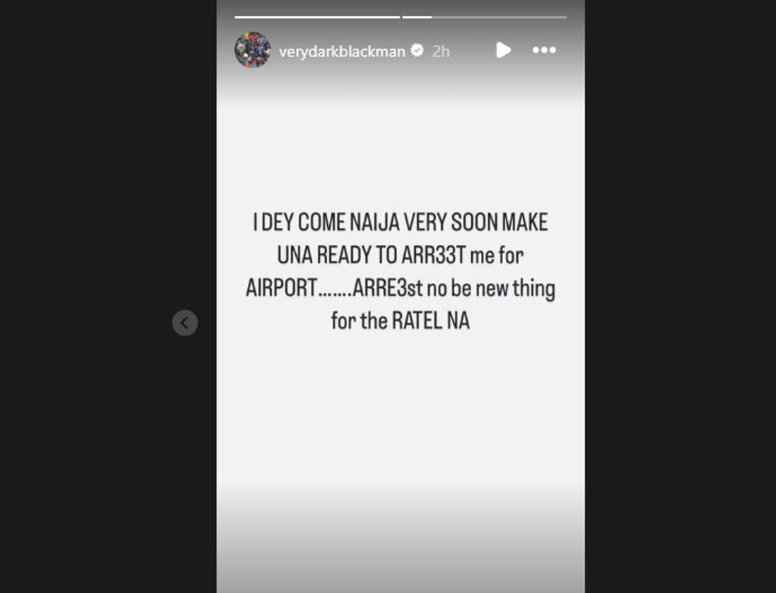 VeryDarkMan tells police where to find him after arrest warrant. VeryDarkMan tells police where to find him after arrest warrant.