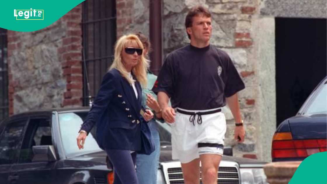 Silvia, Lothar Matthaus, Munich, Germany. Silvia, Lothar Matthaus, Munich, Germany.