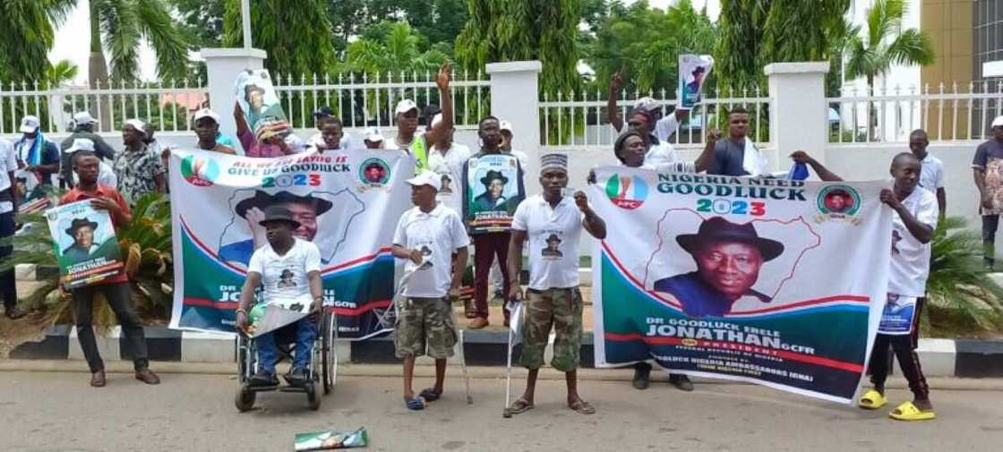 Protest, Abuja, Goodluck Jonathan, APC, consensus candidate Protest, Abuja, Goodluck Jonathan, APC, consensus candidate