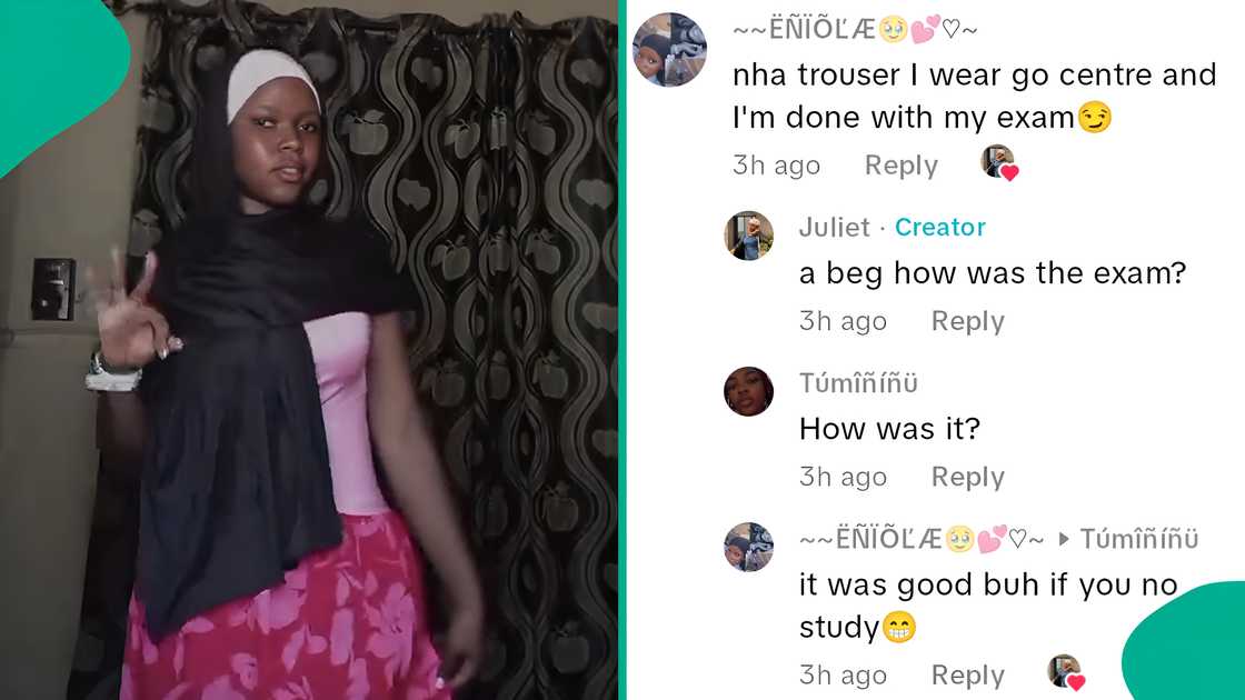 Student shuts down rumours of not wearing trousers to write JAMB 2026 exam. Student shuts down rumours of not wearing trousers to write JAMB 2026 exam.