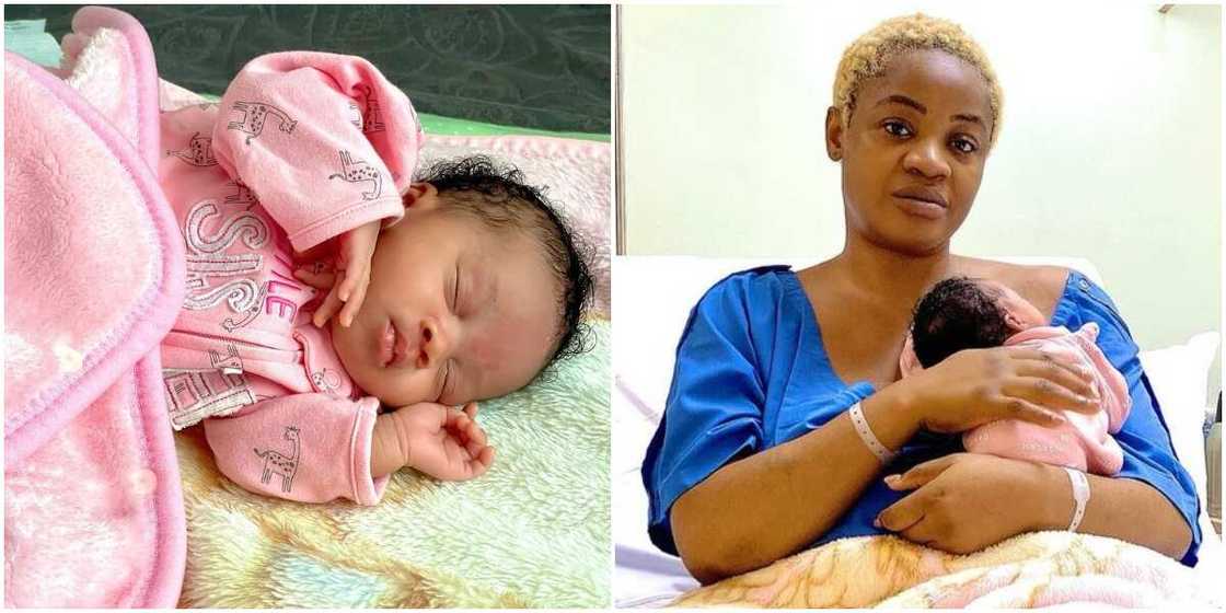 Uche Ogbodo and her baby girl. Uche Ogbodo and her baby girl.
