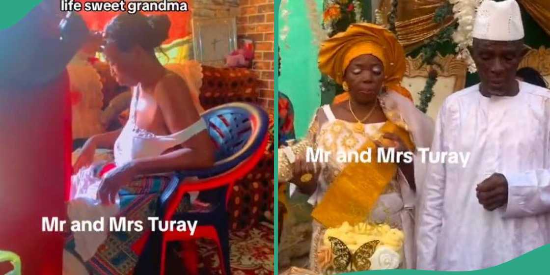 Cute video as Nigerian grandma gets married to old man Cute video as Nigerian grandma gets married to old man