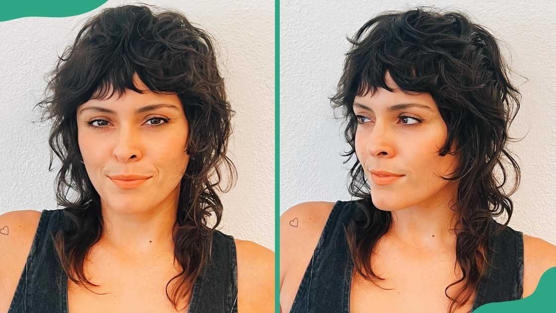 Curly shag mullet Curly shag mullet