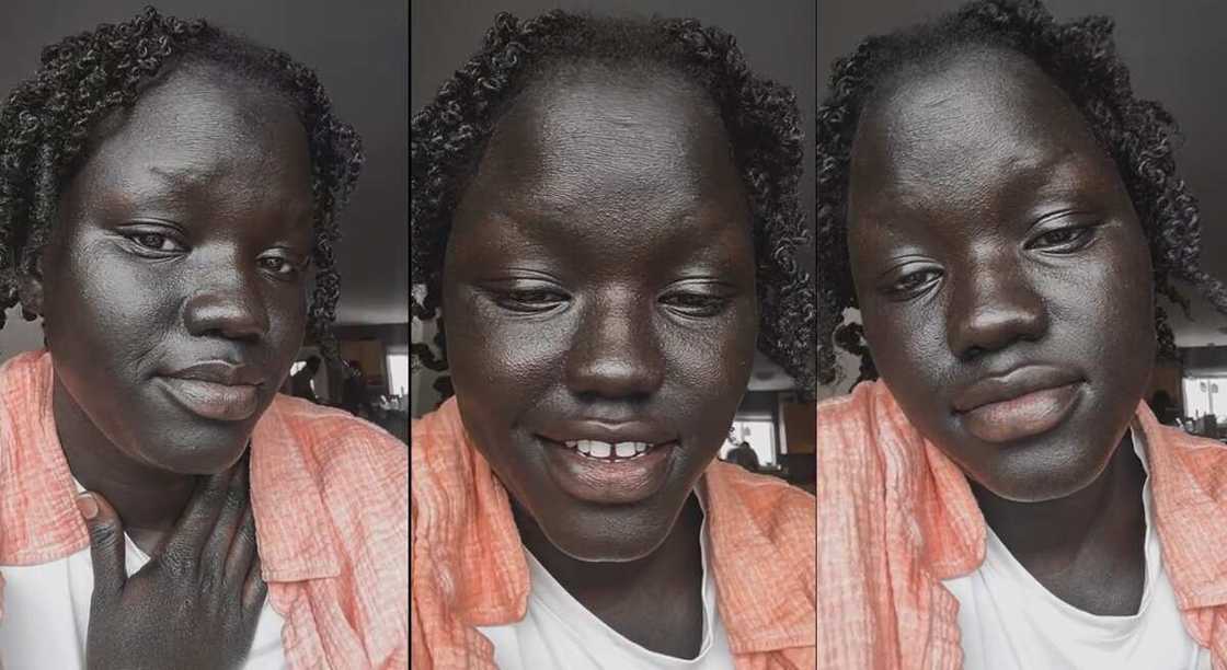 Photos of a lady who is endowed with a dark skin. Photos of a lady who is endowed with a dark skin.