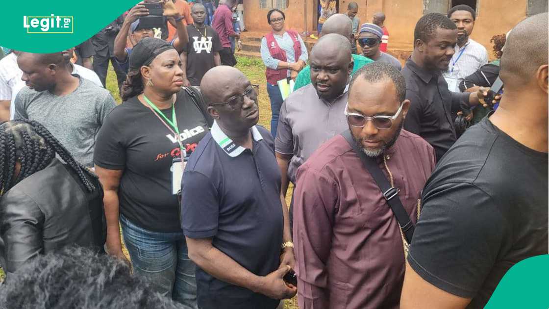 APC governorship candidate, Monday Okpebholo, has voted at Polling Unit 001, Uwessan 1, Esan Central on Saturday morning