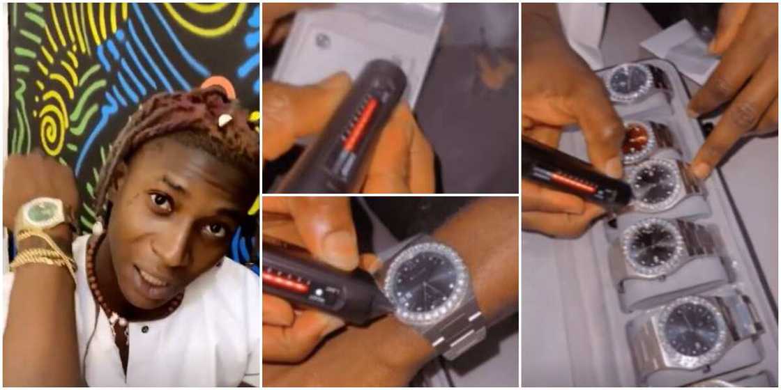 Singer Bella Shmurda Calls Out ‘Village People’ After Buying Set of Diamond Wristwatches and Earring Singer Bella Shmurda Calls Out ‘Village People’ After Buying Set of Diamond Wristwatches and Earring