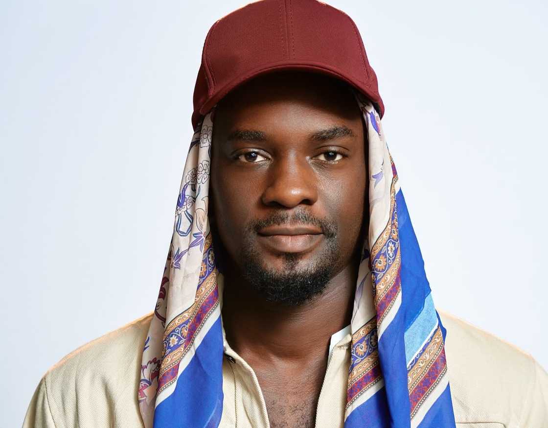 Gerard poses for a BBNaija promo portrait
