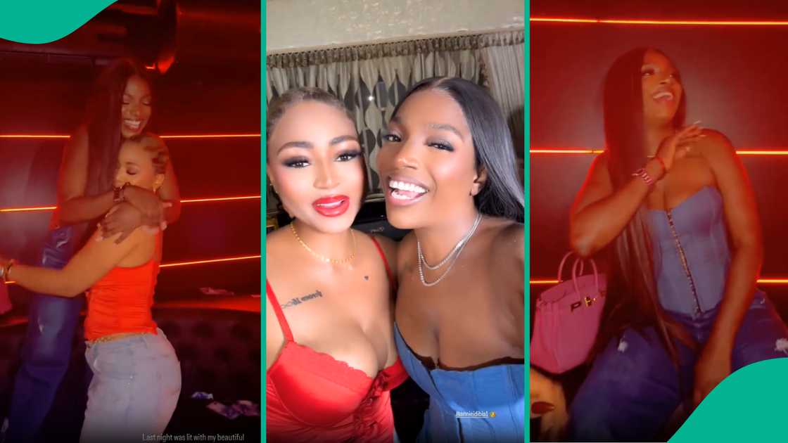 Annie Idibia goes clubbing with Regina Daniels after crashed marriage with 2baba. Annie Idibia goes clubbing with Regina Daniels after crashed marriage with 2baba.