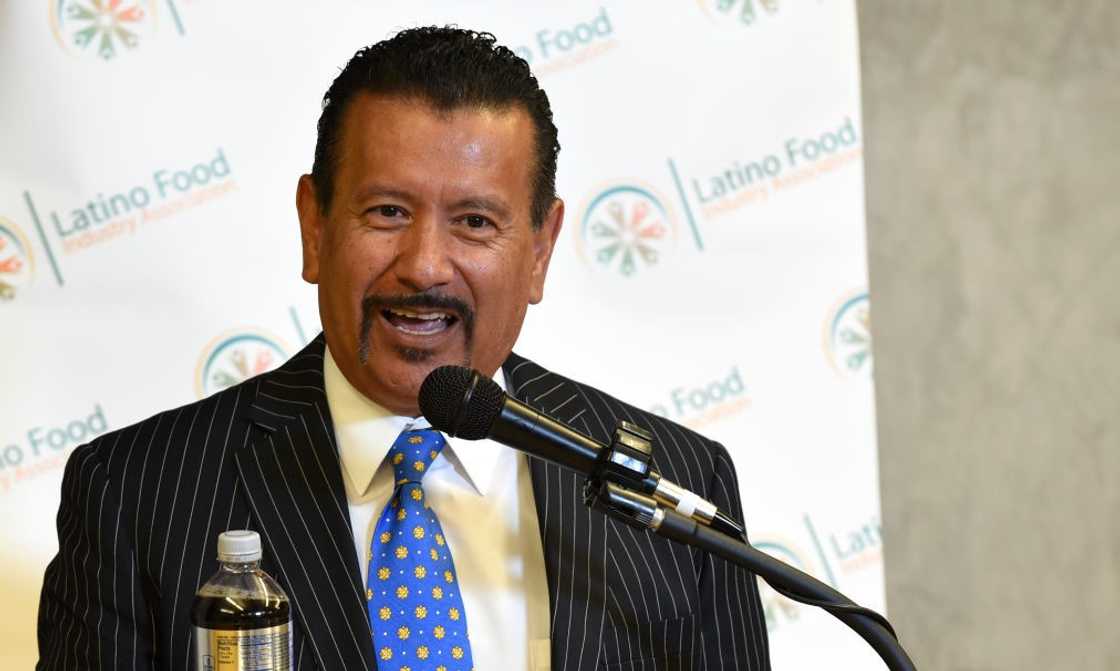 Richard Montanez speaks during a press conference