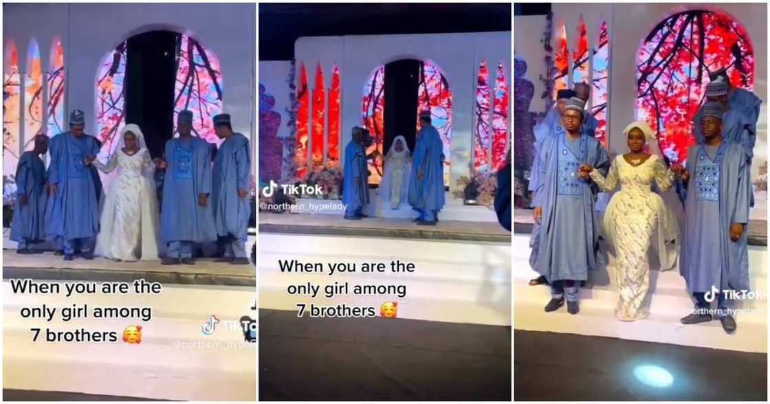 Norhtern Nigerian wedding, bride with seven brothers, bride and her seven brothers enter in grand style Norhtern Nigerian wedding, bride with seven brothers, bride and her seven brothers enter in grand style