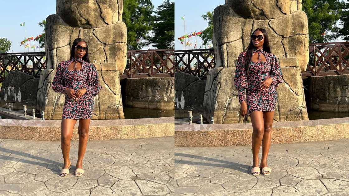 Floral gown with long sleeves Floral gown with long sleeves