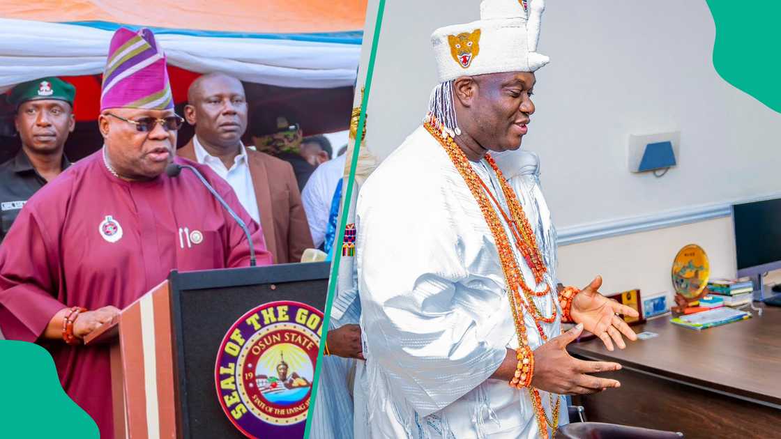 Adeleke's heartfelt moment with Ooni ahead of elections Adeleke's heartfelt moment with Ooni ahead of elections