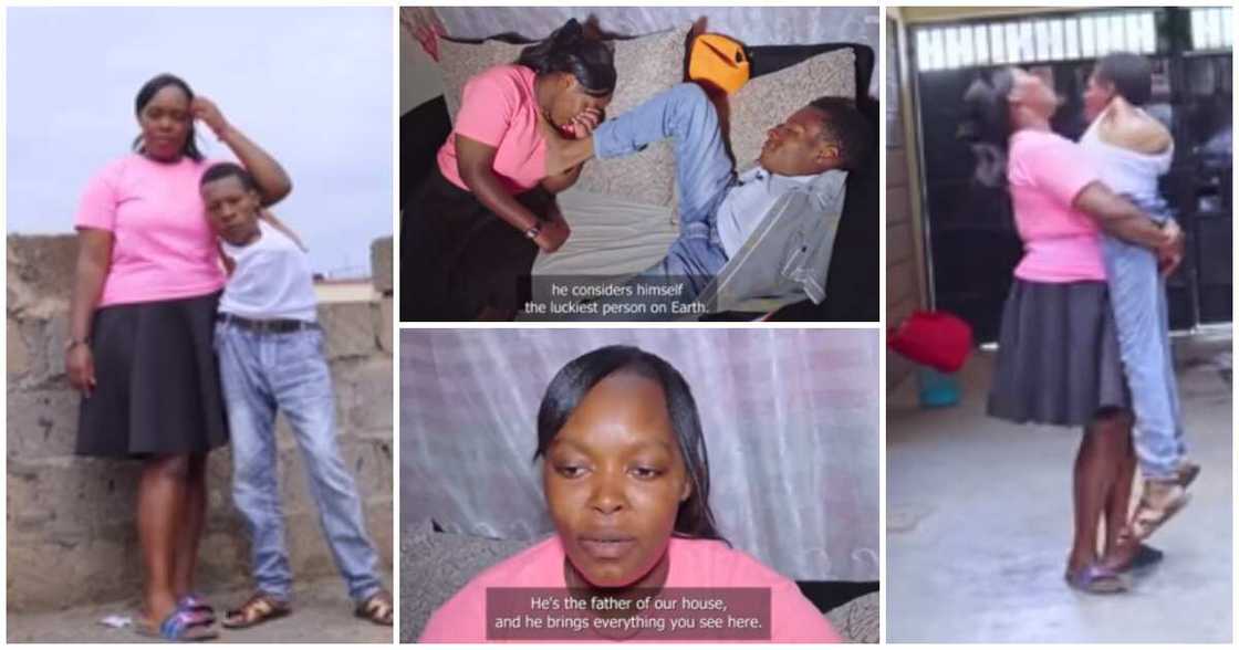 Poly Mukami, John Masharia, disabled man with no hands Poly Mukami, John Masharia, disabled man with no hands