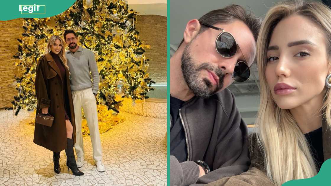 Jeff Lazkani and his new girlfriend, Elena Milentigievits, posing next to a Christmas tree and, while at a restaurant, taking a selfie. Jeff Lazkani and his new girlfriend, Elena Milentigievits, posing next to a Christmas tree and, while at a restaurant, taking a selfie.