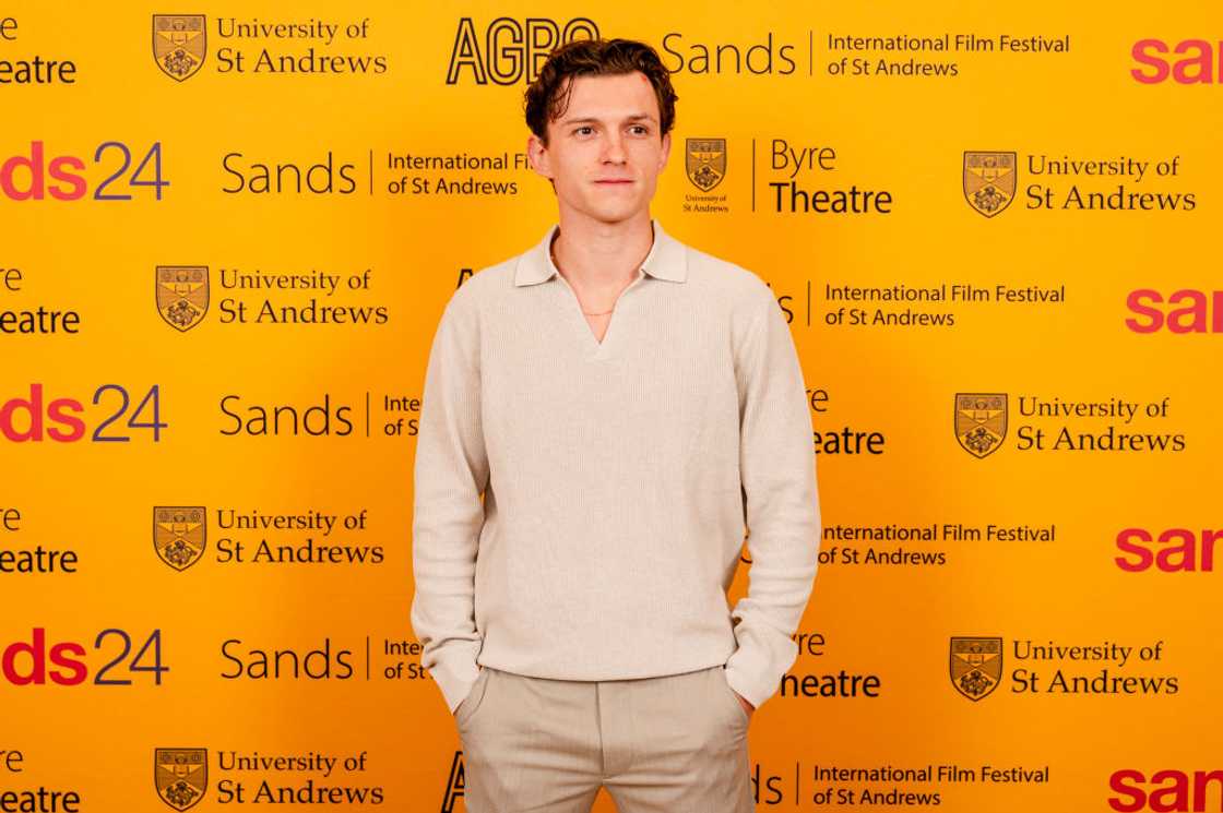 Tom Holland attends a film festival