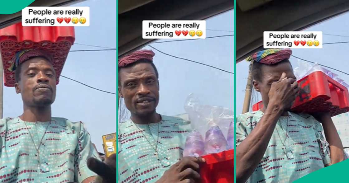 Elderly Man Hawking Pure Water Begs For Money to Feed His 4 Children, Touching Video Trends