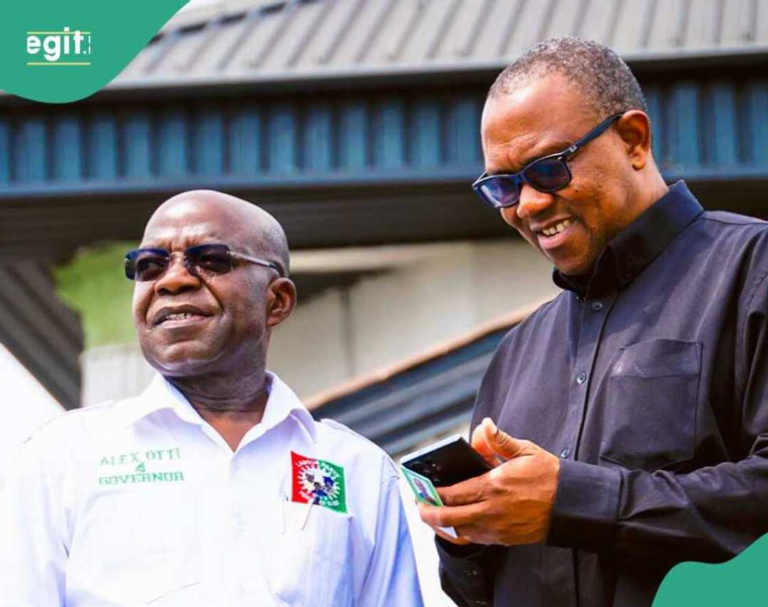 Gwamna Otti da Peter Obi. Gwamna Otti da Peter Obi.