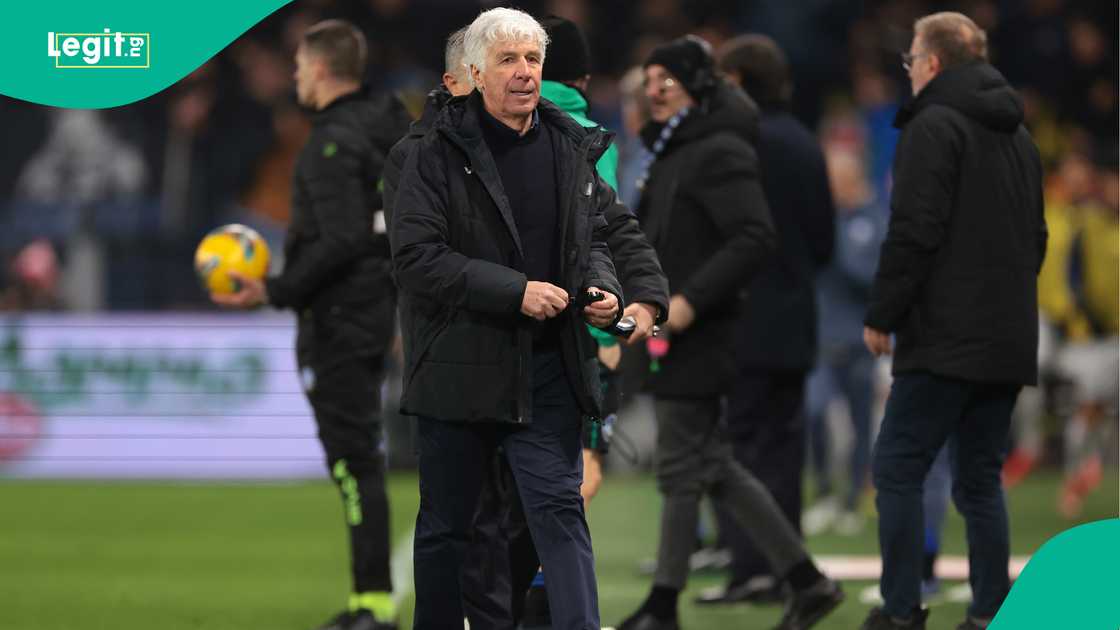 Gian Piero Gasperini, Atalanta, Inter Milan, Gewiss Stadium, Bergamo, Italy, Serie A. Gian Piero Gasperini, Atalanta, Inter Milan, Gewiss Stadium, Bergamo, Italy, Serie A.