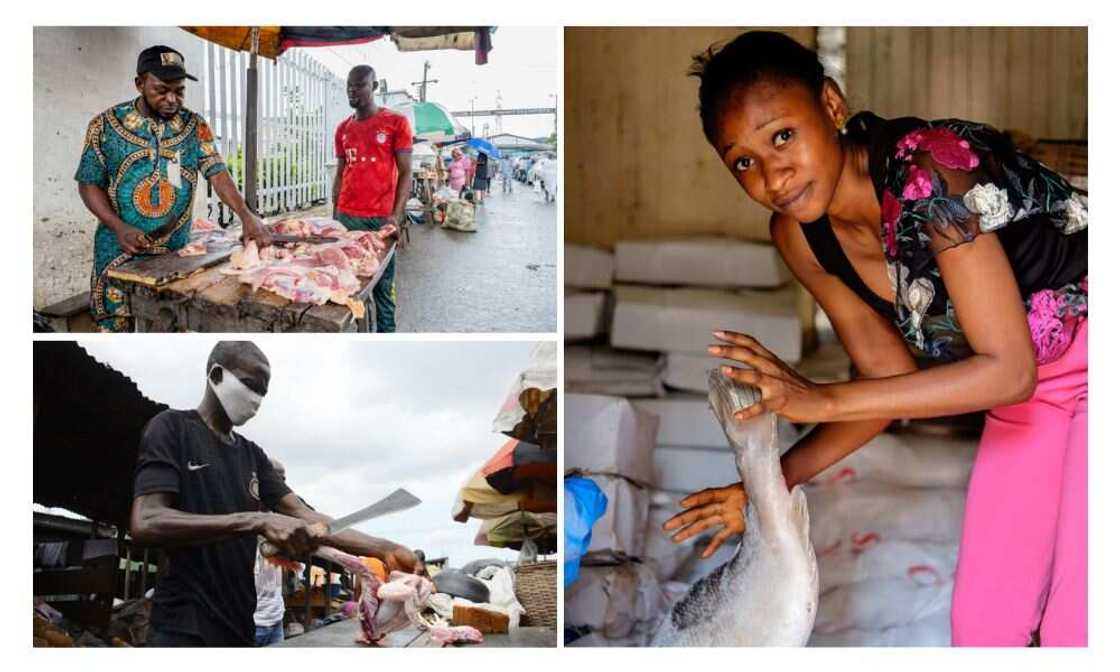 Meat sellers, Cash crisis Meat sellers, Cash crisis