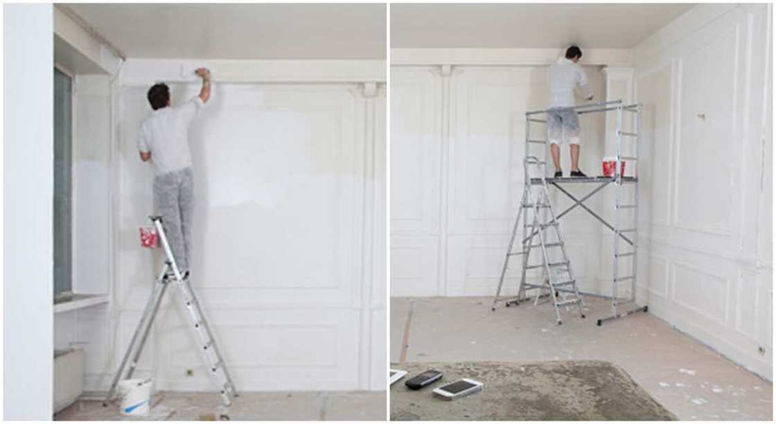 A labourer was able to catch and save a co-worker who was falling from a high ladder. A labourer was able to catch and save a co-worker who was falling from a high ladder.