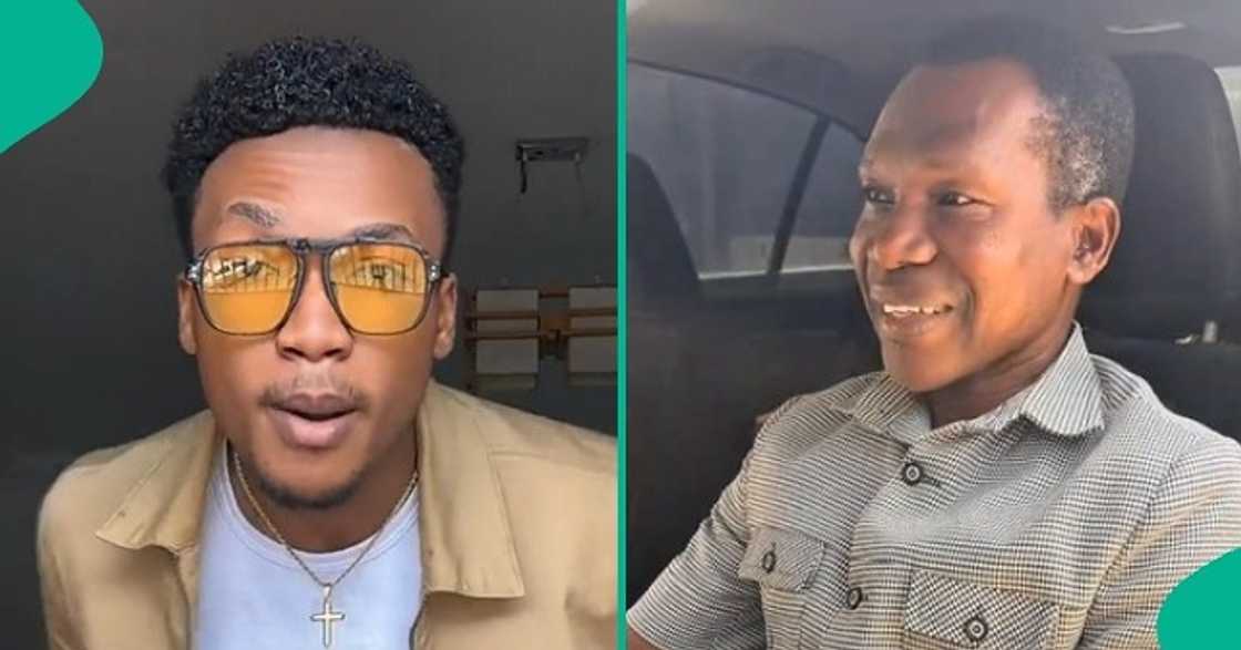Father cries profusely as his generous son gifts him a car on his birthday. Father cries profusely as his generous son gifts him a car on his birthday.