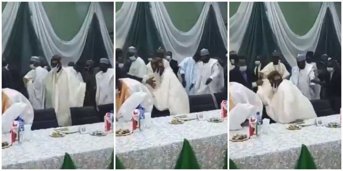Tinubu falls at the 11th Arewa House Lectures in Kaduna in Viral Video, Nigerians React Tinubu falls at the 11th Arewa House Lectures in Kaduna in Viral Video, Nigerians React