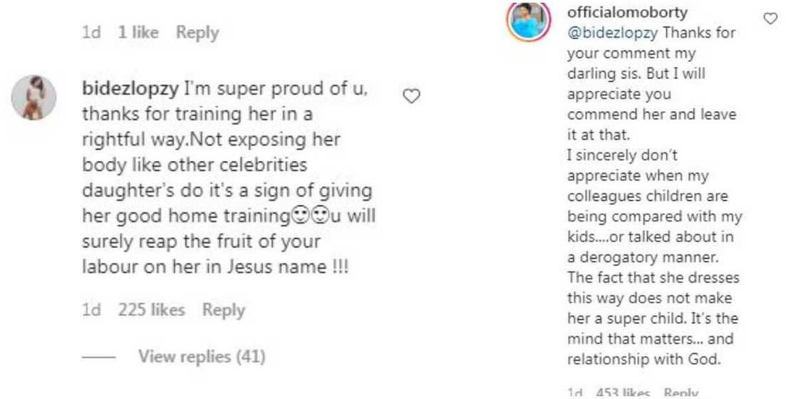 Actress Biodun Okeowo Replies Fan Who Compared Her Daughter’s Dressing to That of Other Celebrity Kids Actress Biodun Okeowo Replies Fan Who Compared Her Daughter’s Dressing to That of Other Celebrity Kids