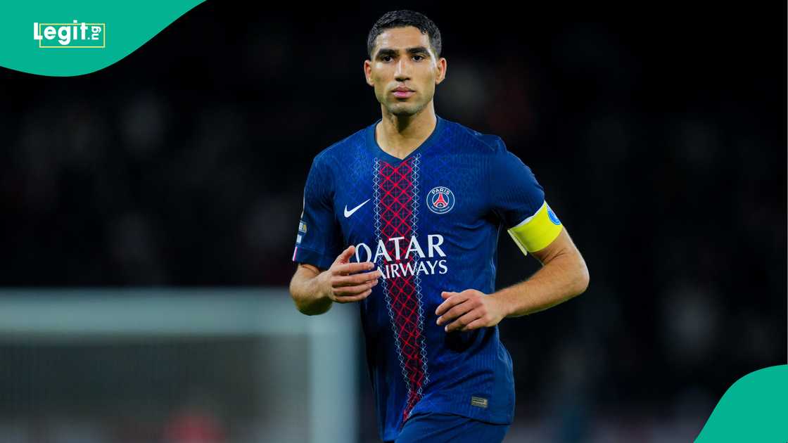 Achraf Hakimi, Paris Saint-Germain, OGC Nice, Parc des Princes, Paris, France, Ligue 1. Achraf Hakimi, Paris Saint-Germain, OGC Nice, Parc des Princes, Paris, France, Ligue 1.