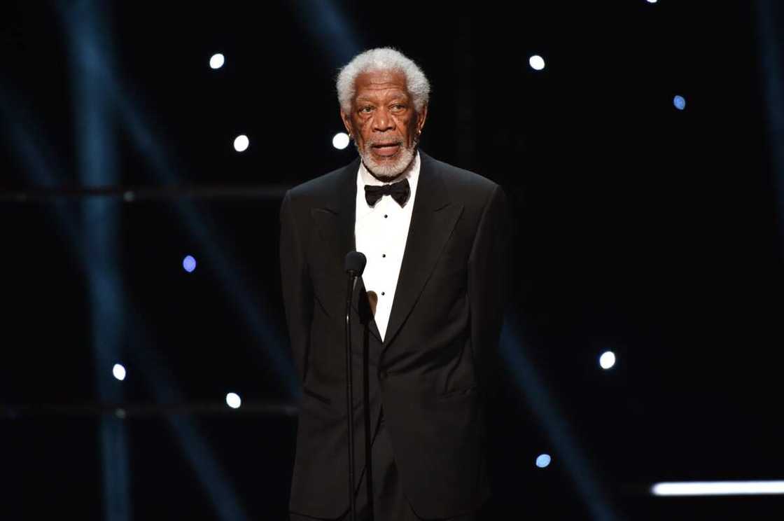 Morgan Freeman speaks at Pasadena Civic Auditorium in Pasadena Morgan Freeman speaks at Pasadena Civic Auditorium in Pasadena