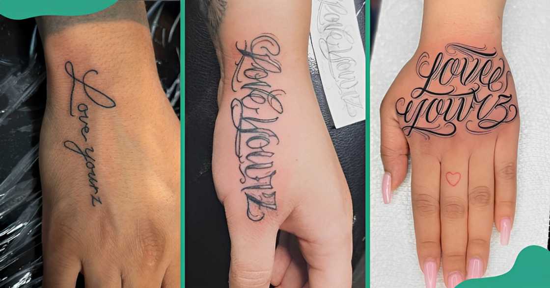 Love Yourz tattoos on the hand Love Yourz tattoos on the hand