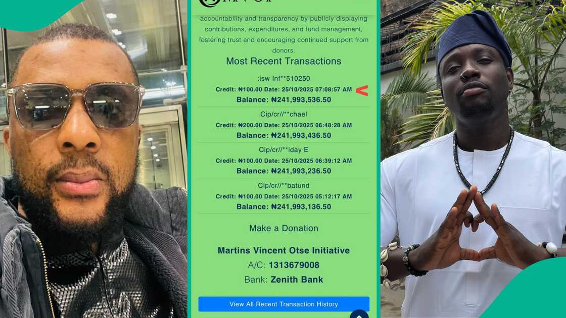 Germany resident displays how much he found in VeryDarkMan's NGO account