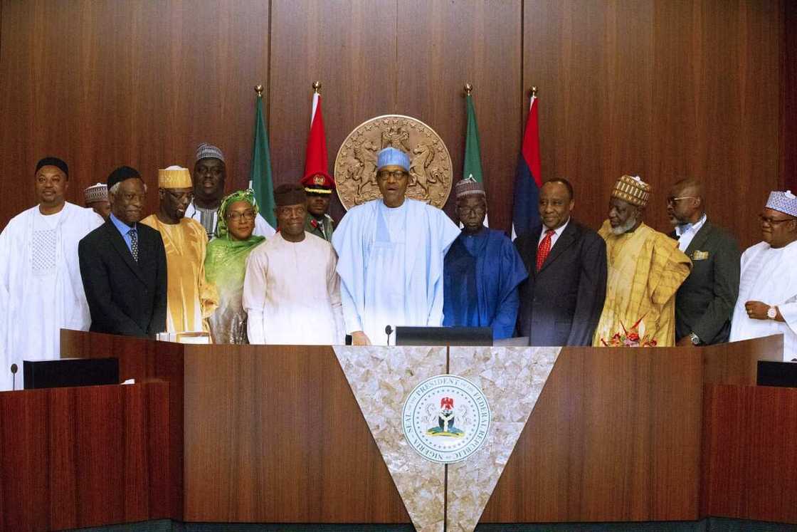 NEDC Management With Buhari, Osinbajo