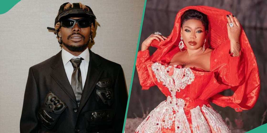 Asake and Toyin Lawani wear classy outfits Asake and Toyin Lawani wear classy outfits