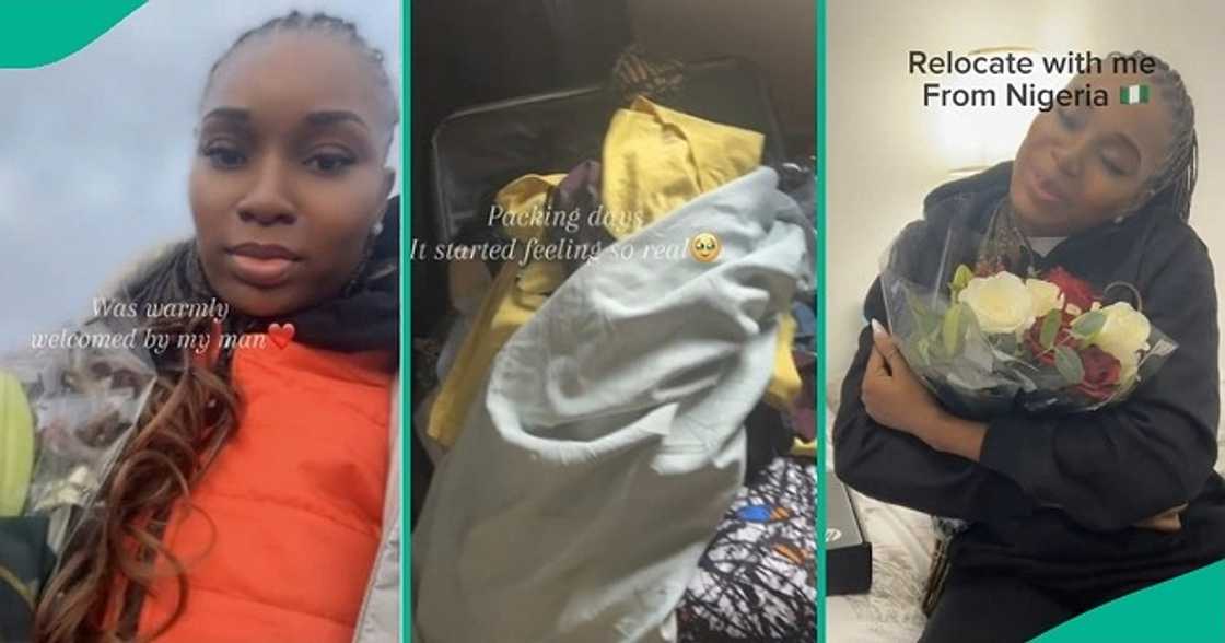 Nigeria lady takes to TikTok to share her relocation journey abroad. Nigeria lady takes to TikTok to share her relocation journey abroad.