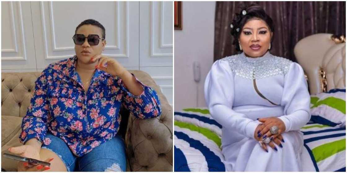 Actress Nkechi Blessing and Regina Daniels’ Mum