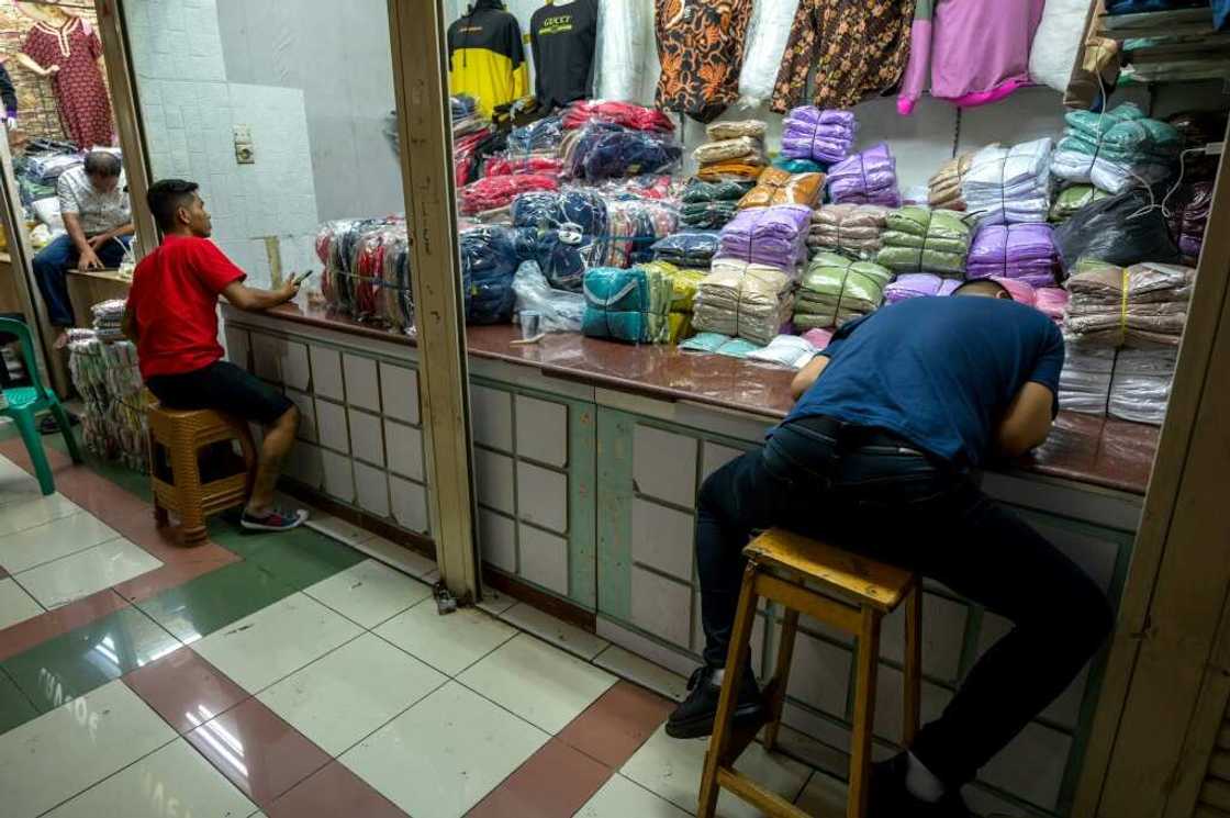 Sellers at Southeast Asia's largest textile shopping center in capital Jakarta applauded the decision as their revenues fall Sellers at Southeast Asia's largest textile shopping center in capital Jakarta applauded the decision as their revenues fall