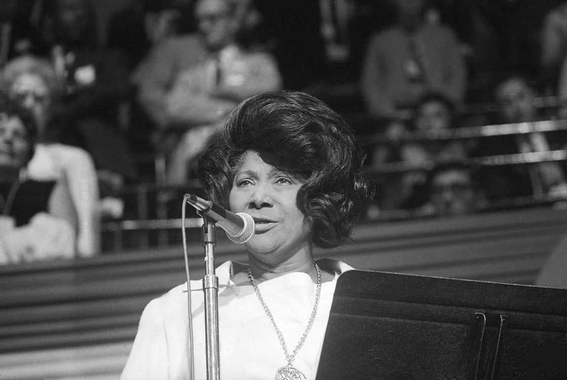 Mahalia Jackson in Chicago, Illinois. Mahalia Jackson in Chicago, Illinois.