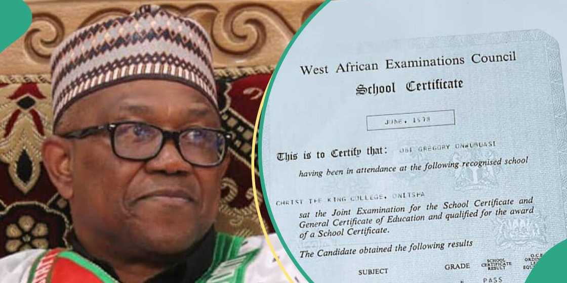 Peter Obi/Peter Obi news today/WAEC/Peter Obi WAEC certificate