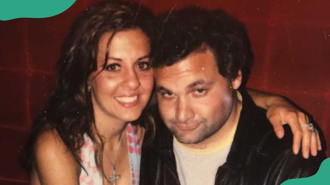Dana and Artie Lange smiling together in a cosy moment. Dana and Artie Lange smiling together in a cosy moment.