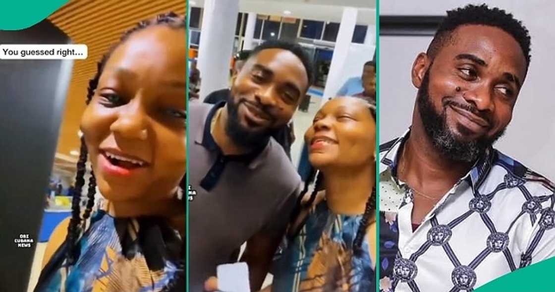 Lady reacts to unexpected meeting with Uzor Arukwe 'Odogwu pararan' at airport Lady reacts to unexpected meeting with Uzor Arukwe 'Odogwu pararan' at airport