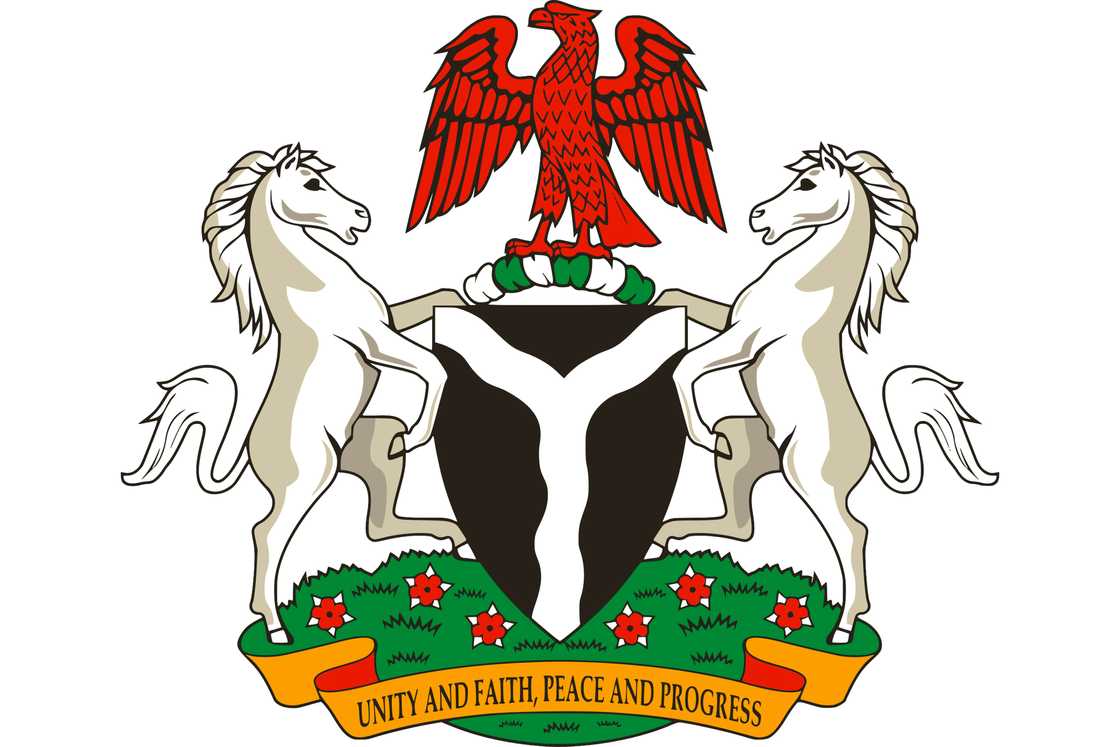 The National coat of arms of the Federal Republic of Nigeria