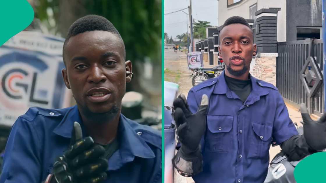 A Nigerian man, Oron Godswill Edwin, who was the best graduating student in his department, speaks on becoming a dispatch rider A Nigerian man, Oron Godswill Edwin, who was the best graduating student in his department, speaks on becoming a dispatch rider