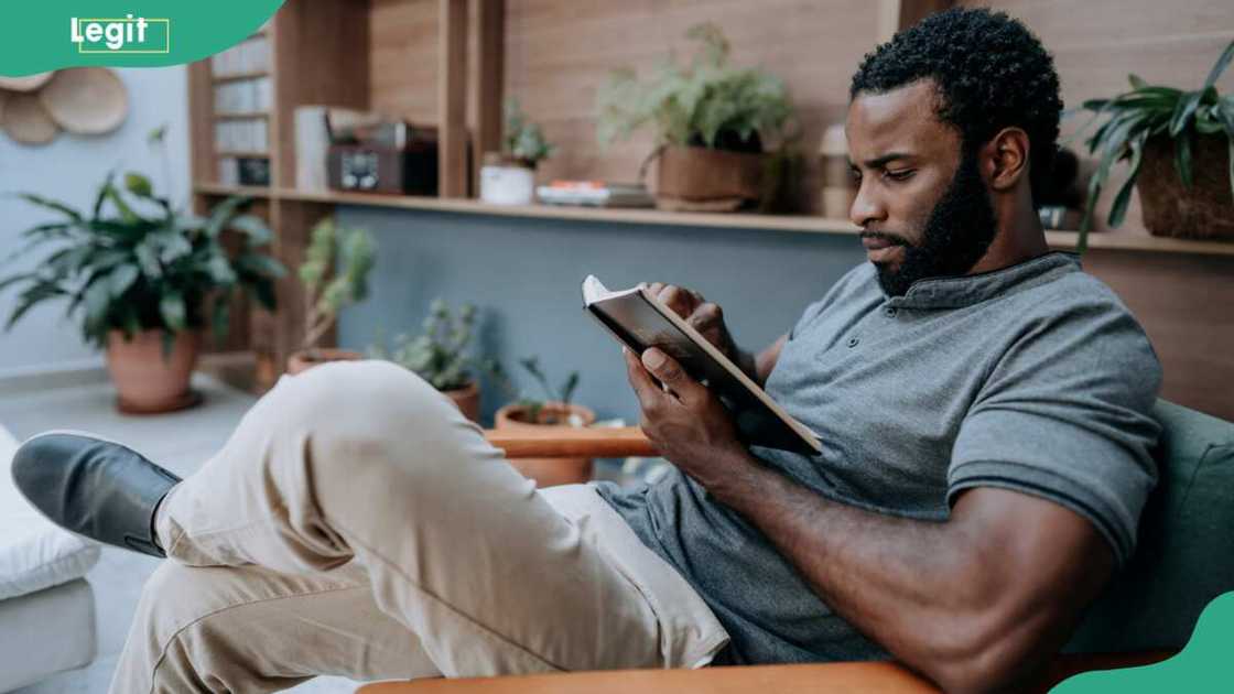 A man reading the bible