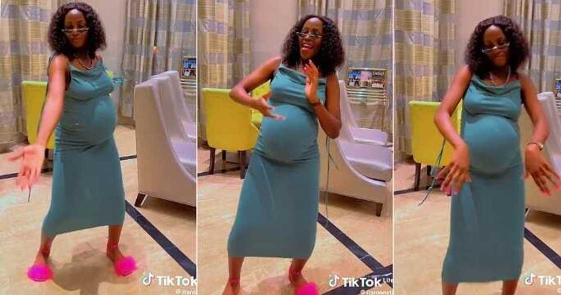 Pregnant woman shows off her dance moves
Photo credit: @itsronnet2/TikTok. Pregnant woman shows off her dance moves
Photo credit: @itsronnet2/TikTok.