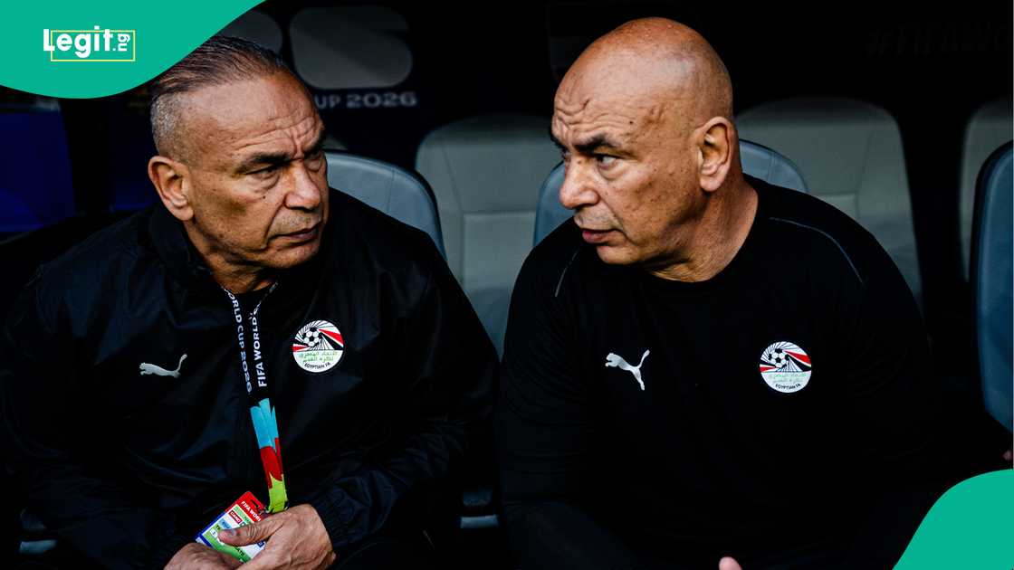 Hossam Hassan and Ibrahim Hassan during the FIFA World Cup 2026 match against Iran in Seattle, Washington. Photo by Jane Gershovich Hossam Hassan and Ibrahim Hassan during the FIFA World Cup 2026 match against Iran in Seattle, Washington. Photo by Jane Gershovich