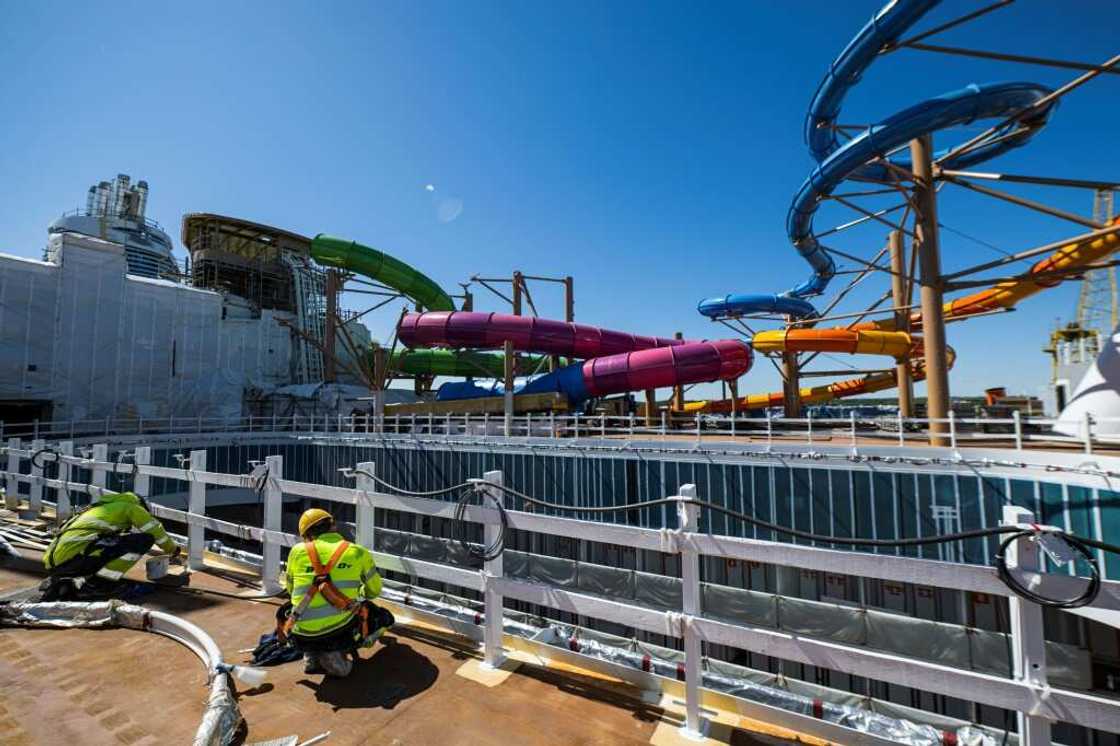 'Icon of the Seas' boasts colourful waterparks, more than 20 decks and can carry nearly 10,000 people 'Icon of the Seas' boasts colourful waterparks, more than 20 decks and can carry nearly 10,000 people